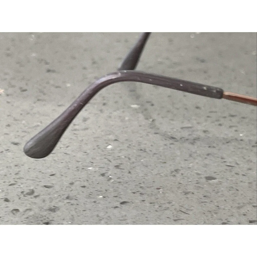 GUESS EYEGLASSES FRAMES ONLY BRN 47-20 140 gold round full rim